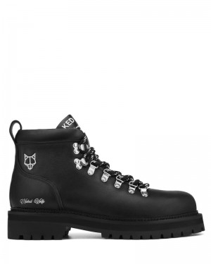 Men's Naked Wolfe Bear Leather Boots Black | PHILIPPINES GHEWLBQ12