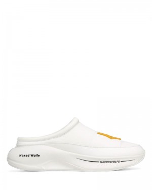 Men's Naked Wolfe Tide Triple Slippers White | PHILIPPINES XLRWIGF65