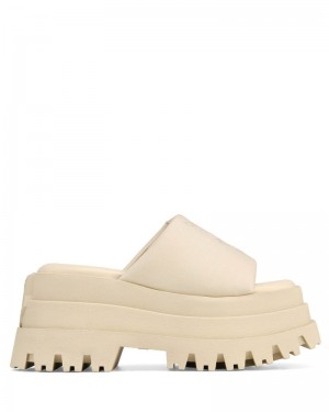 Women's Naked Wolfe Delicious Platform Sandals Beige | PHILIPPINES XSCVTIF12