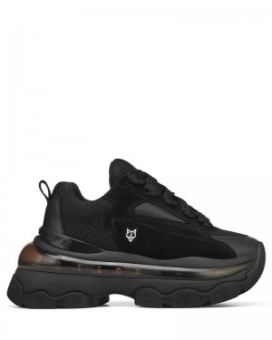 Women's Naked Wolfe Strike Double Sneakers Black | PHILIPPINES NAHXLET56