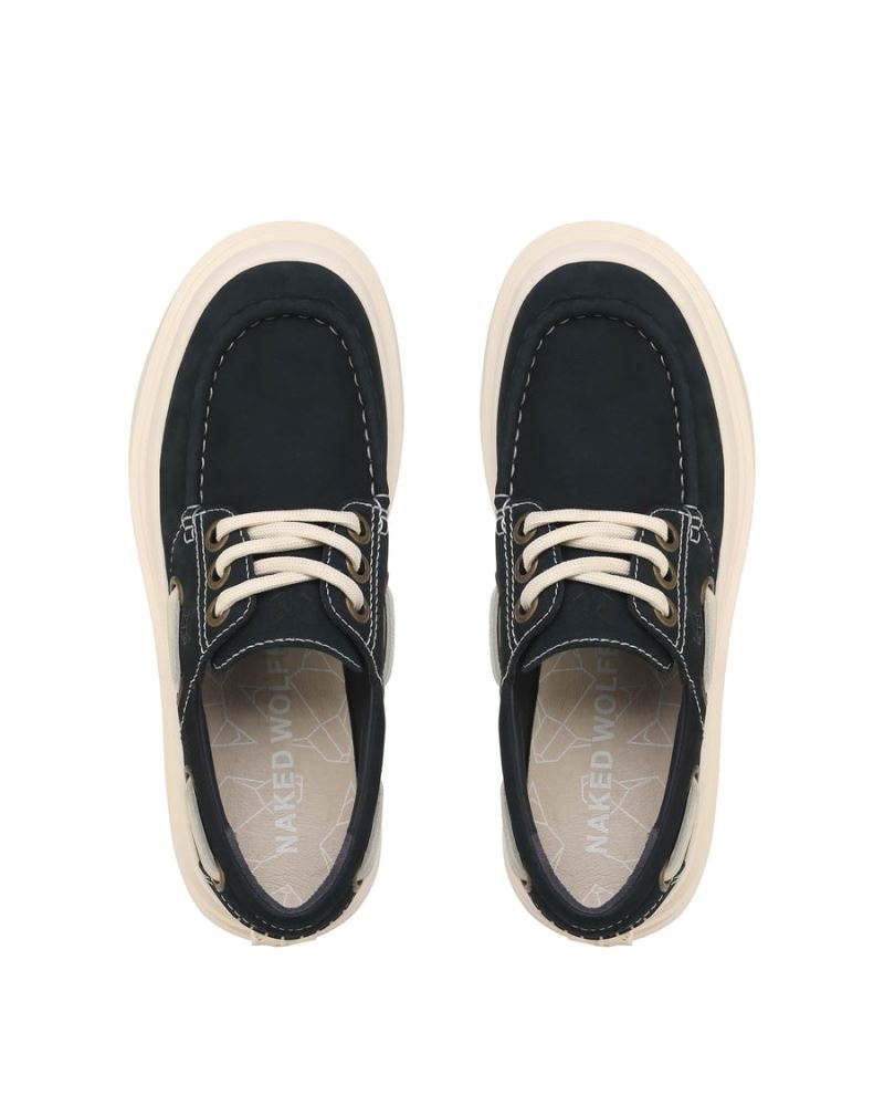 Men's Naked Wolfe Dock Loafers Navy | PHILIPPINES BKPYXTL90