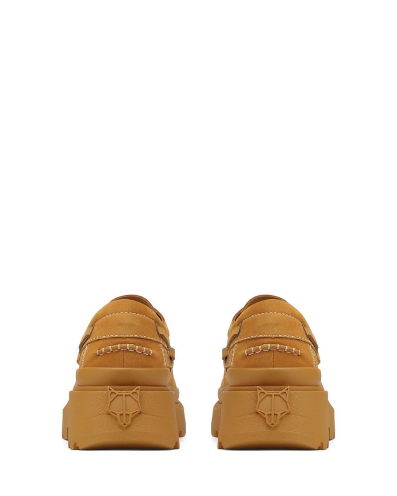 Men's Naked Wolfe Dock Wheat Loafers Brown | PHILIPPINES GKOPTZM07
