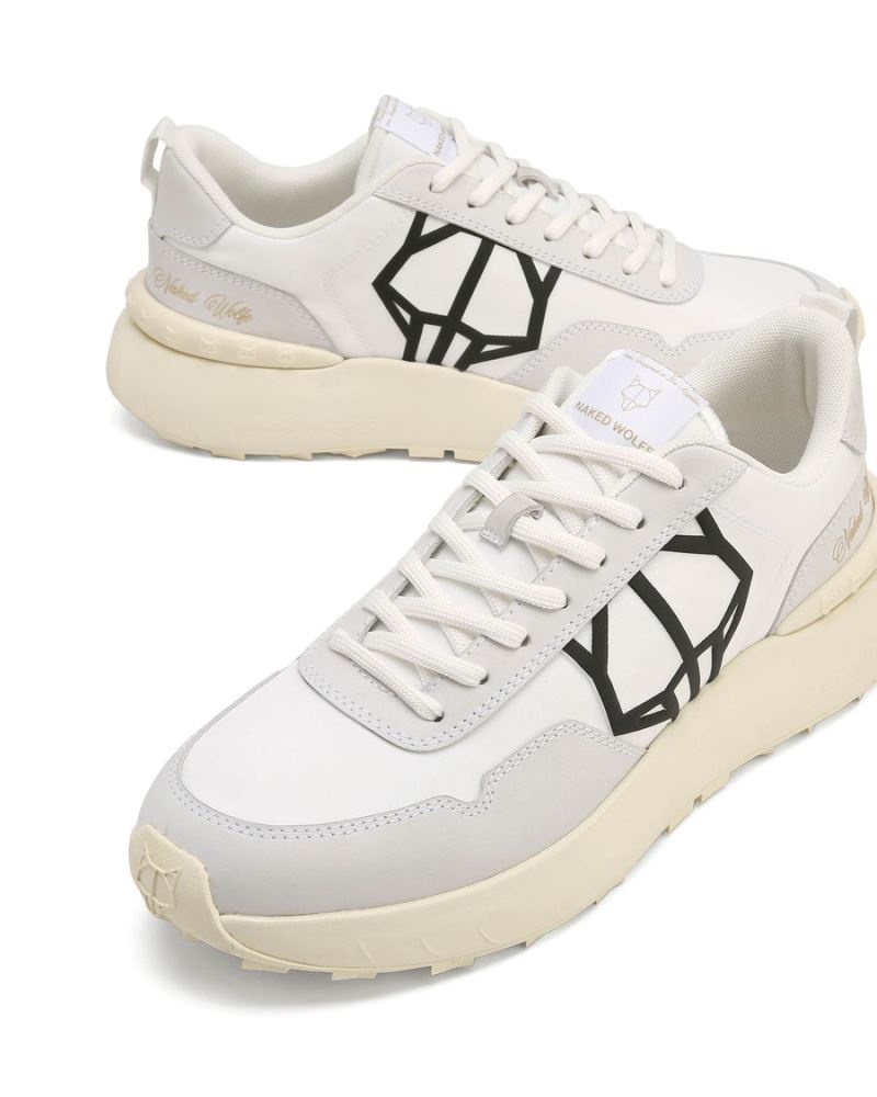 Men's Naked Wolfe Doubt Nylon Sneakers White | PHILIPPINES ROYUBDH97