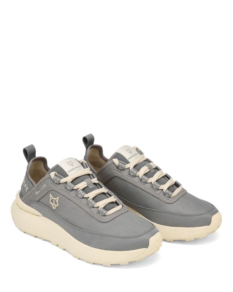 Men's Naked Wolfe Drip Nylon Sneakers Grey | PHILIPPINES VCPHGWX40