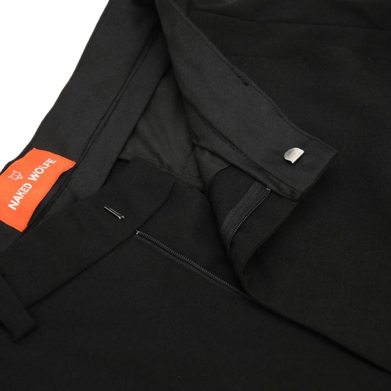 Men's Naked Wolfe Flared Wool Pants Black | PHILIPPINES PGCRFTV78