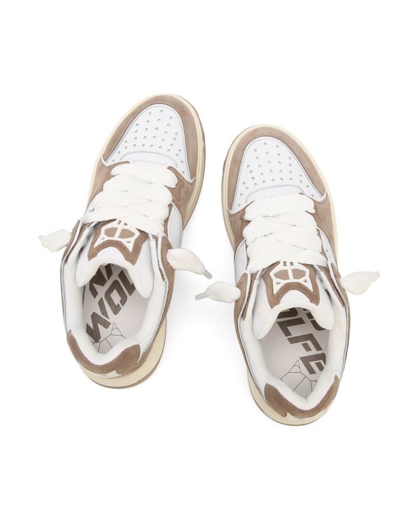 Men's Naked Wolfe Kash Suede Sneakers Grey Brown | PHILIPPINES CUQRNEK86