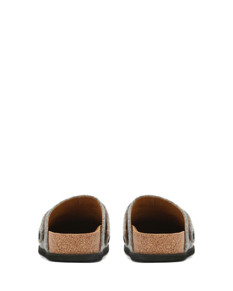 Men's Naked Wolfe Malta Felt Slippers Grey | PHILIPPINES QKOLNEW31
