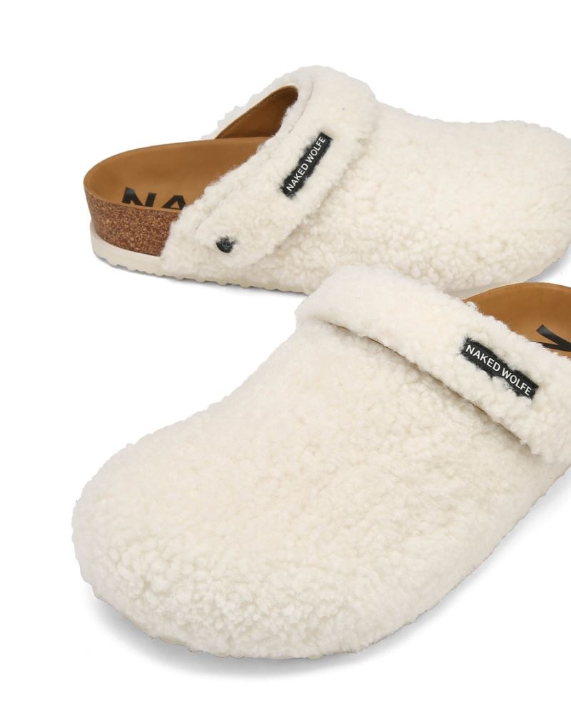 Men's Naked Wolfe Malta Shearling Slippers Cream | PHILIPPINES GLHFBXO50