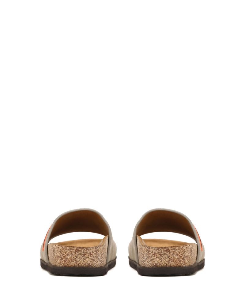 Men's Naked Wolfe Moody Suede Slides Grey Brown | PHILIPPINES YPVCSBN35