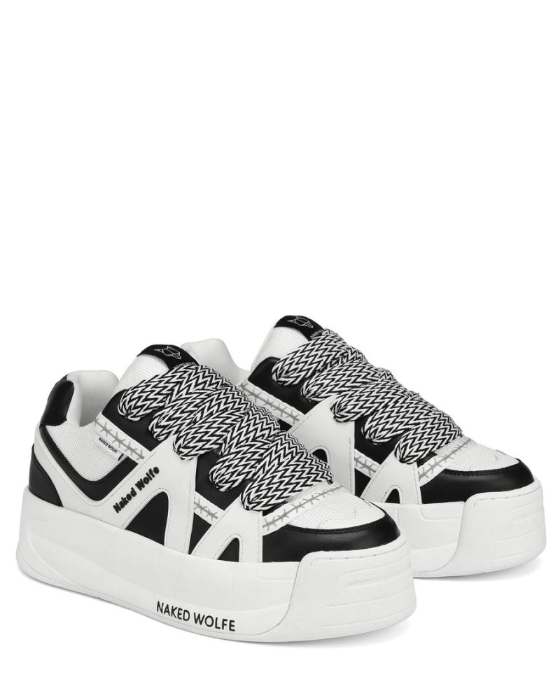 Men's Naked Wolfe Slide Combo Sneakers Black / White | PHILIPPINES GNAMIRQ06