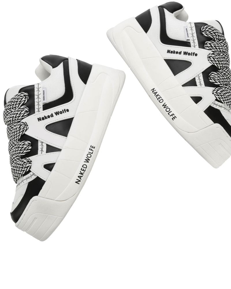 Men's Naked Wolfe Slide Combo Sneakers Black / White | PHILIPPINES GNAMIRQ06