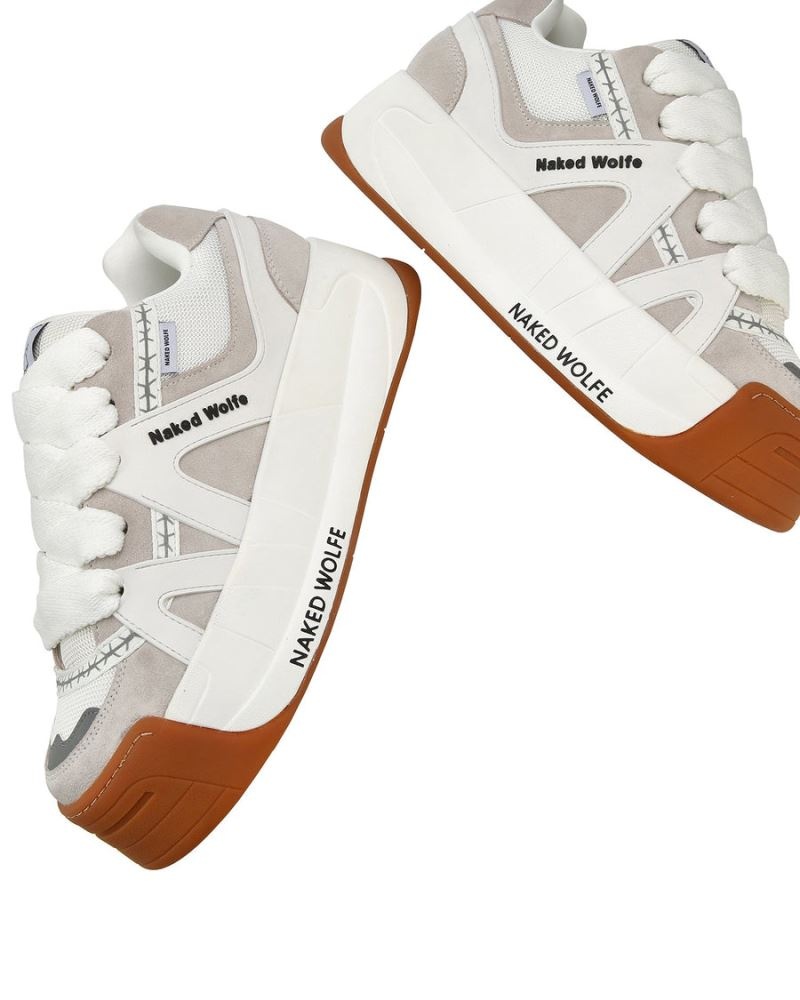 Men's Naked Wolfe Slide Sneakers White | PHILIPPINES YEUJZDM60