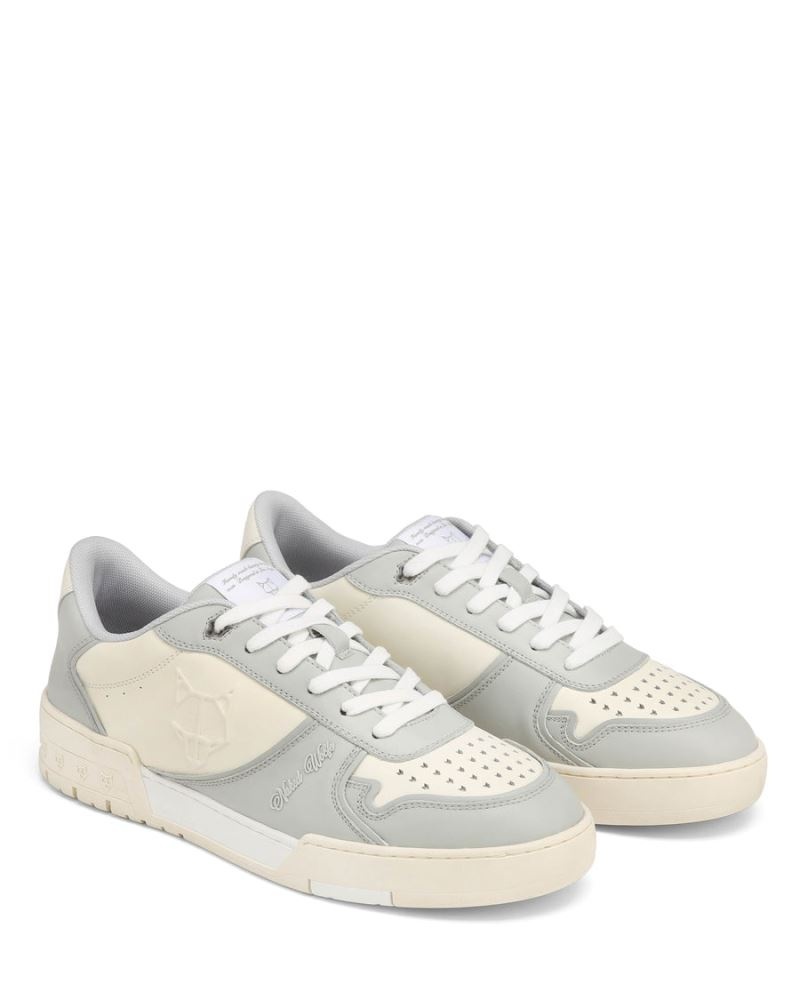 Men's Naked Wolfe Transmission Combo Leather Sneakers Grey | PHILIPPINES TKPVWRY83