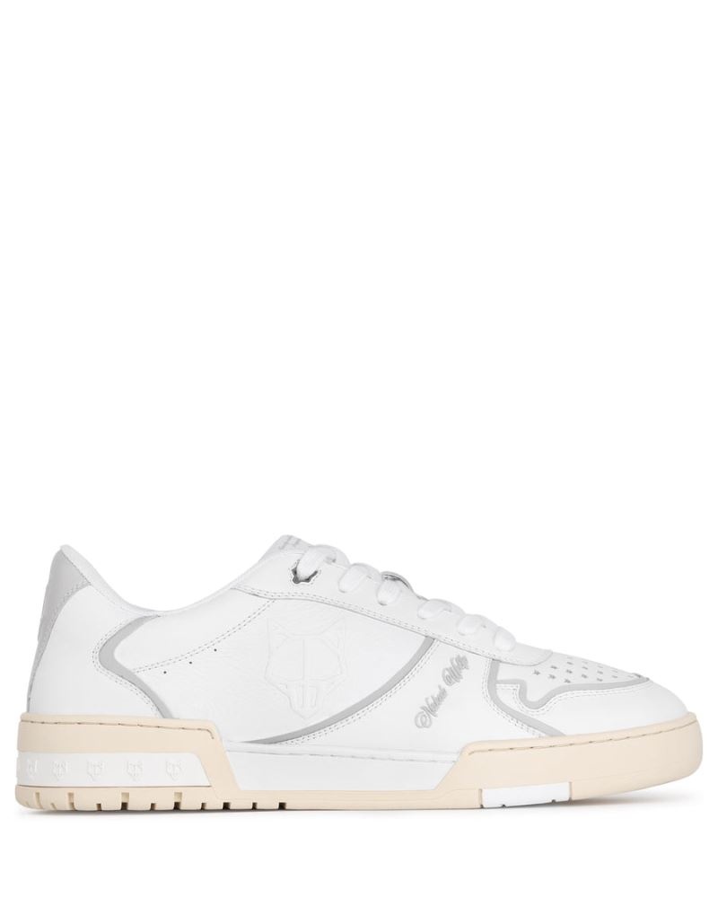 Men\'s Naked Wolfe Transmission Leather Sneakers White | PHILIPPINES CBUAWHV72