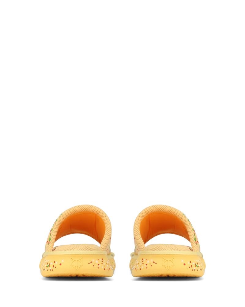 Men's Naked Wolfe Vegas Mesh Slides Yellow | PHILIPPINES ZBXJOHI91