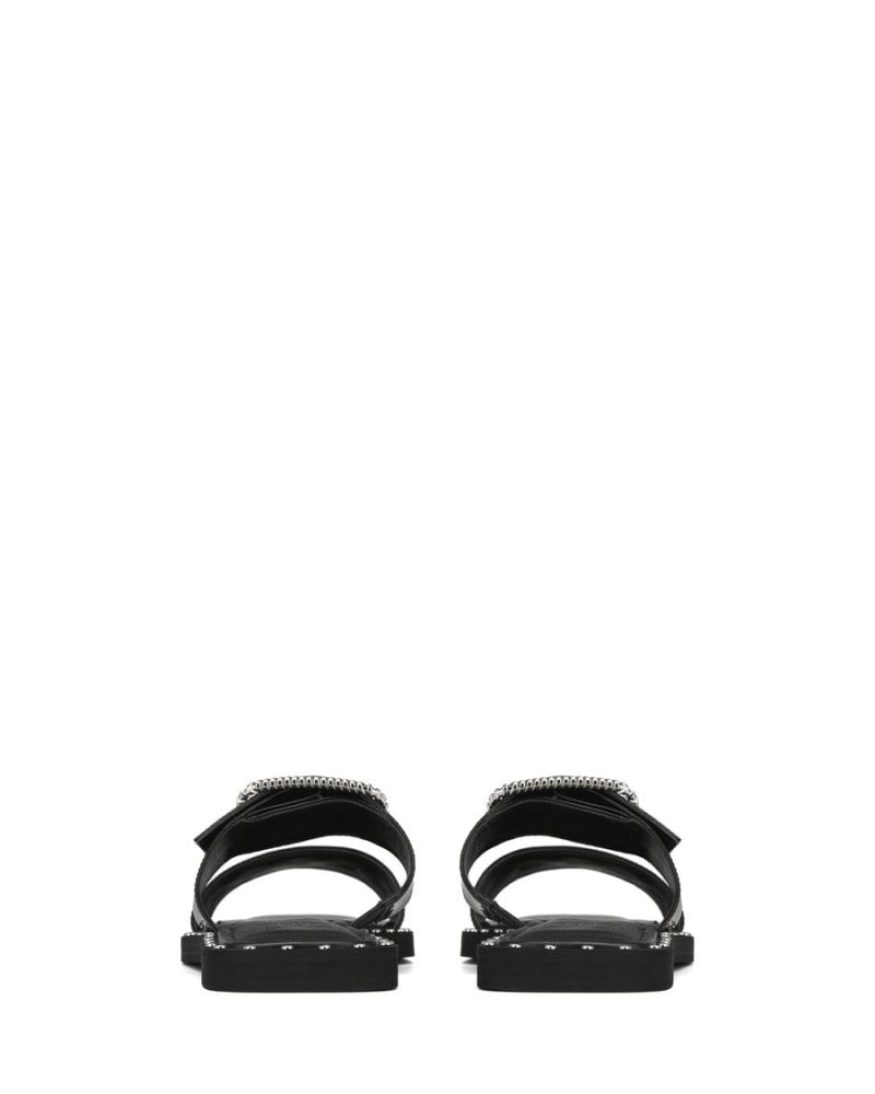 Women's Naked Wolfe Daisy Box Slides Black | PHILIPPINES TRAOSQP72