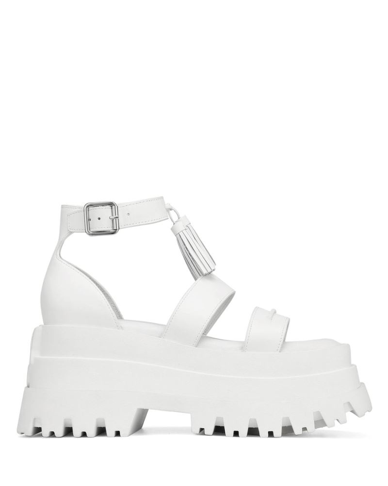 Women\'s Naked Wolfe Dare Platform Sandals White | PHILIPPINES YOUFZKT82