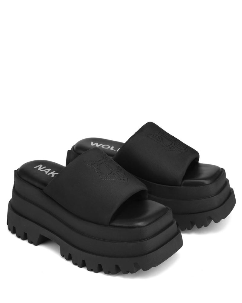 Women's Naked Wolfe Delicious Platform Sandals Black | PHILIPPINES PJDFETQ60