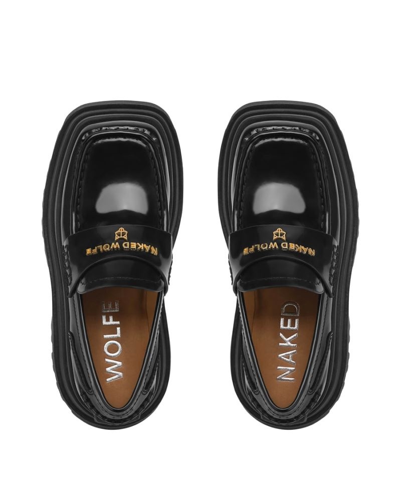 Women's Naked Wolfe Delusion Box Loafers Black | PHILIPPINES CLUHVTR80