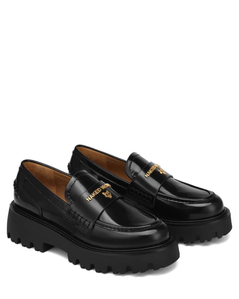 Women's Naked Wolfe Flawed Box Loafers Black | PHILIPPINES ZNEVHAY98