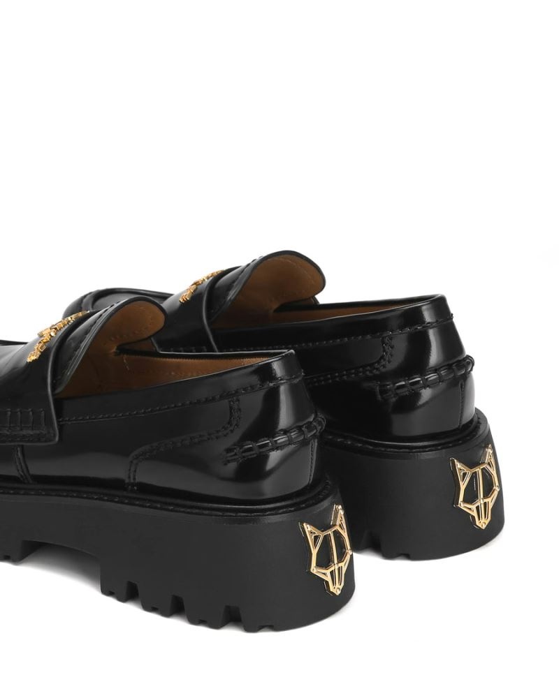 Women's Naked Wolfe Flawed Box Loafers Black | PHILIPPINES ZNEVHAY98