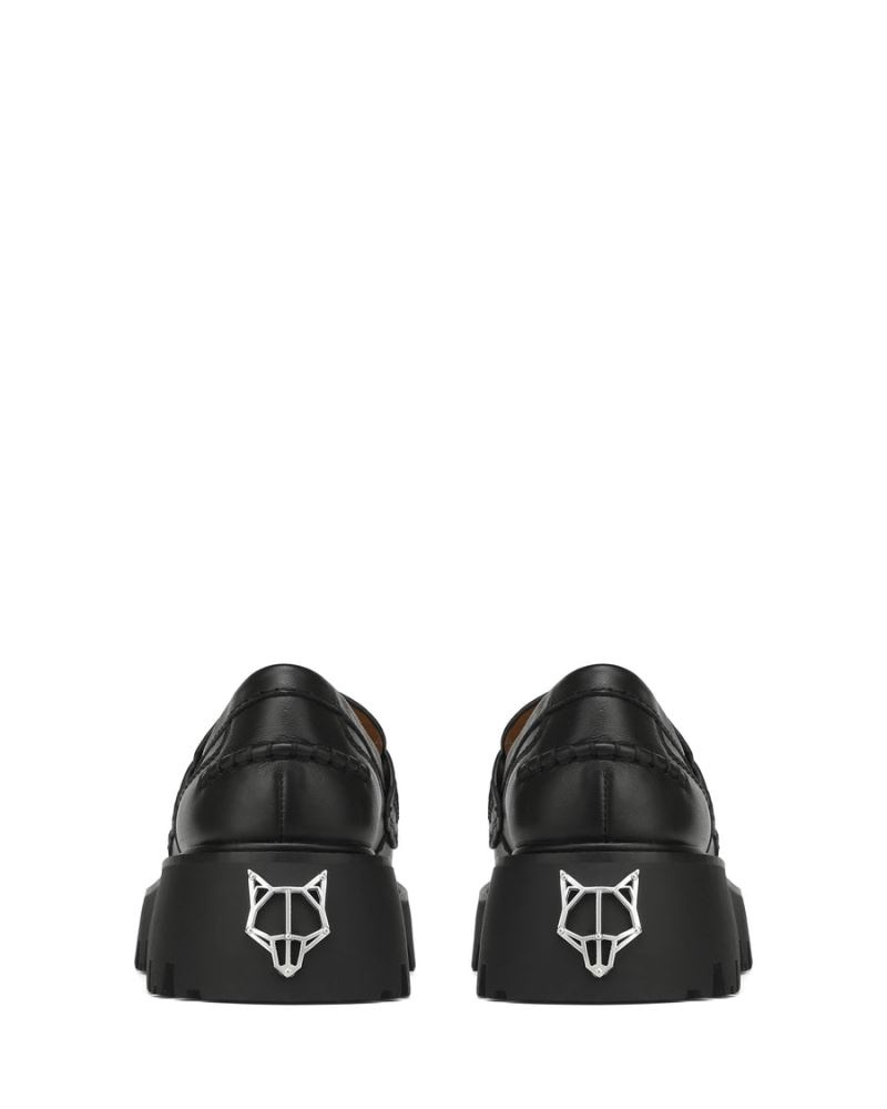Women's Naked Wolfe Flawless Leather Loafers Black | PHILIPPINES UQAEFJR83