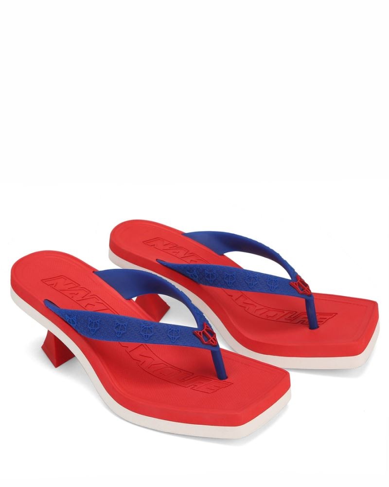 Women's Naked Wolfe Foxy USA Heels Red / Blue | PHILIPPINES FXCWULP48