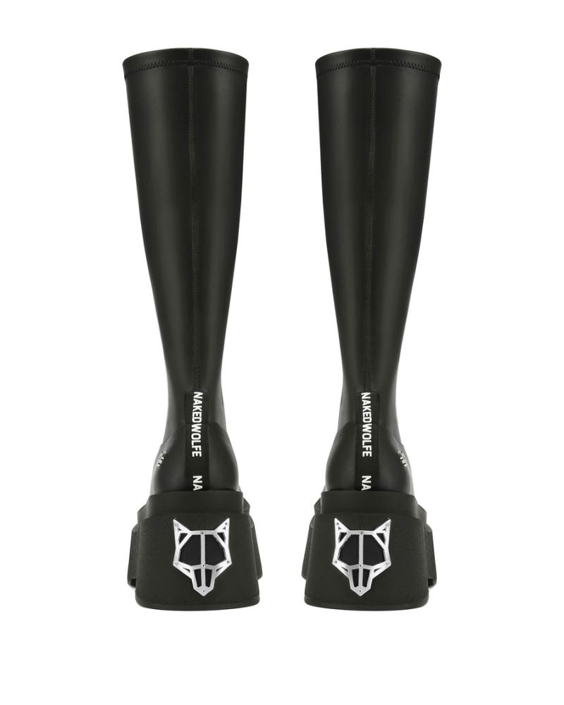 Women's Naked Wolfe Naughty Platform Boots Black | PHILIPPINES TIBZJOL30