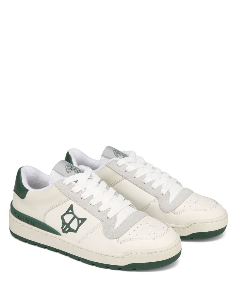 Women's Naked Wolfe Ravenn Forrest Sneakers White / Green | PHILIPPINES BDFZKQS25