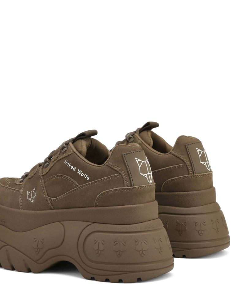 Women's Naked Wolfe Sinner Sneakers Chocolate | PHILIPPINES TKMDVPY58
