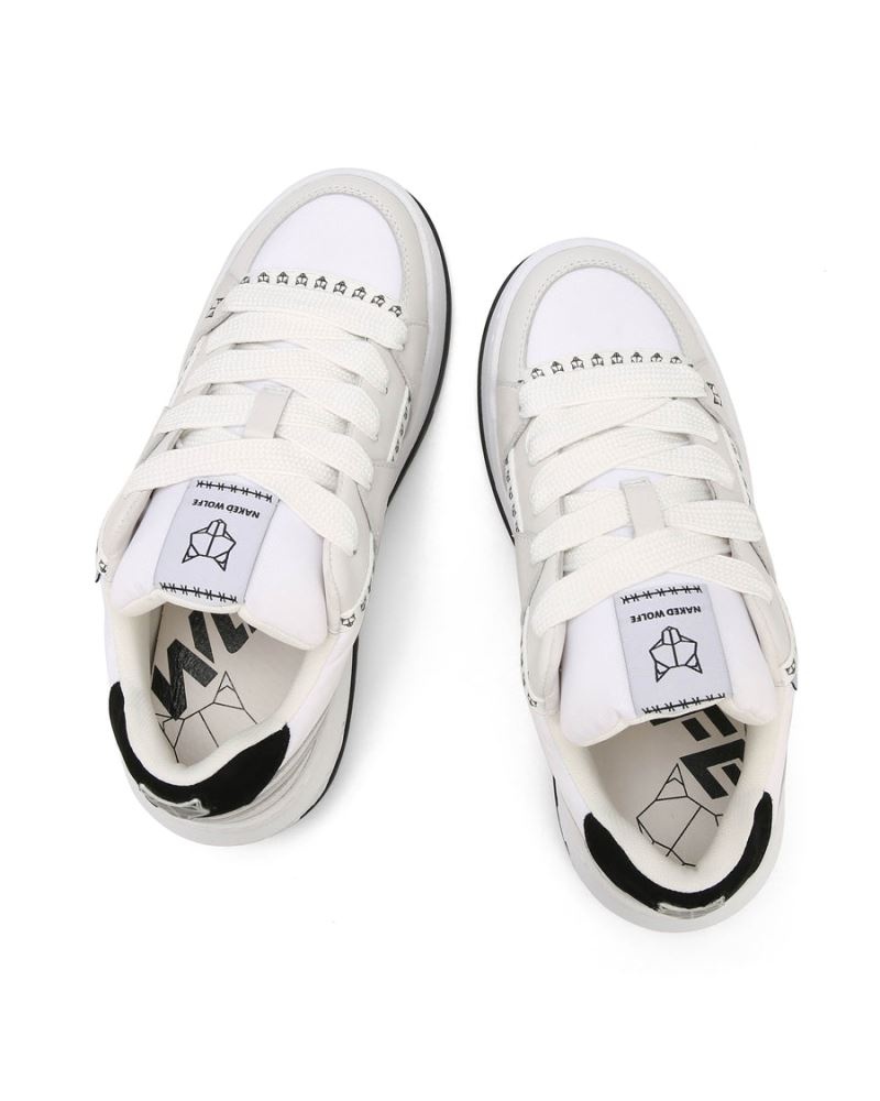 Women's Naked Wolfe Skating Nubuck/Cow Suede Sneakers White | PHILIPPINES ZCWPGTE03