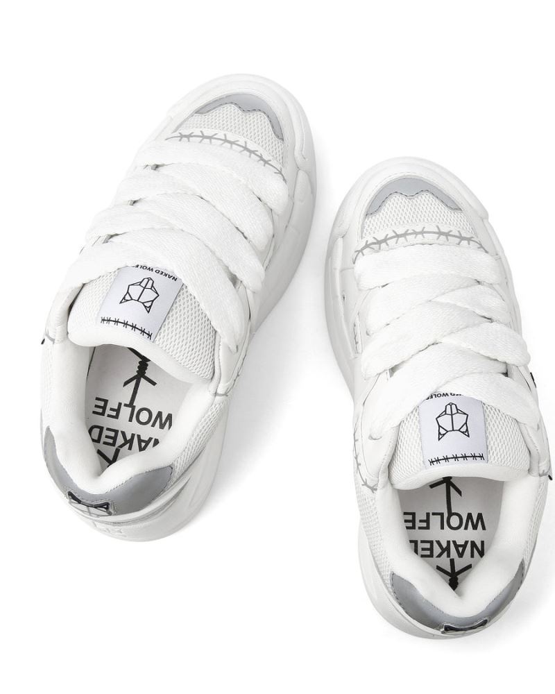 Women's Naked Wolfe Slider Sneakers White | PHILIPPINES AIMWRGT74