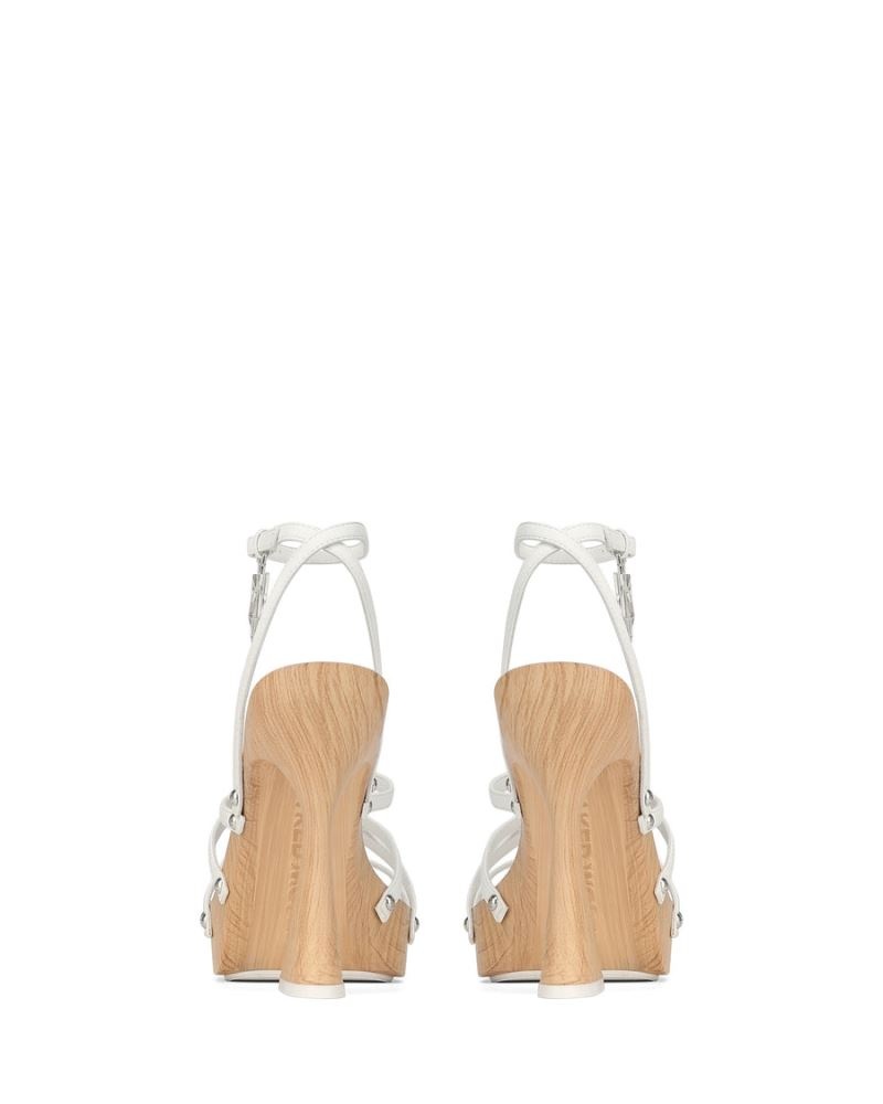Women's Naked Wolfe Sofia Leather Heels White | PHILIPPINES INOBDGJ81