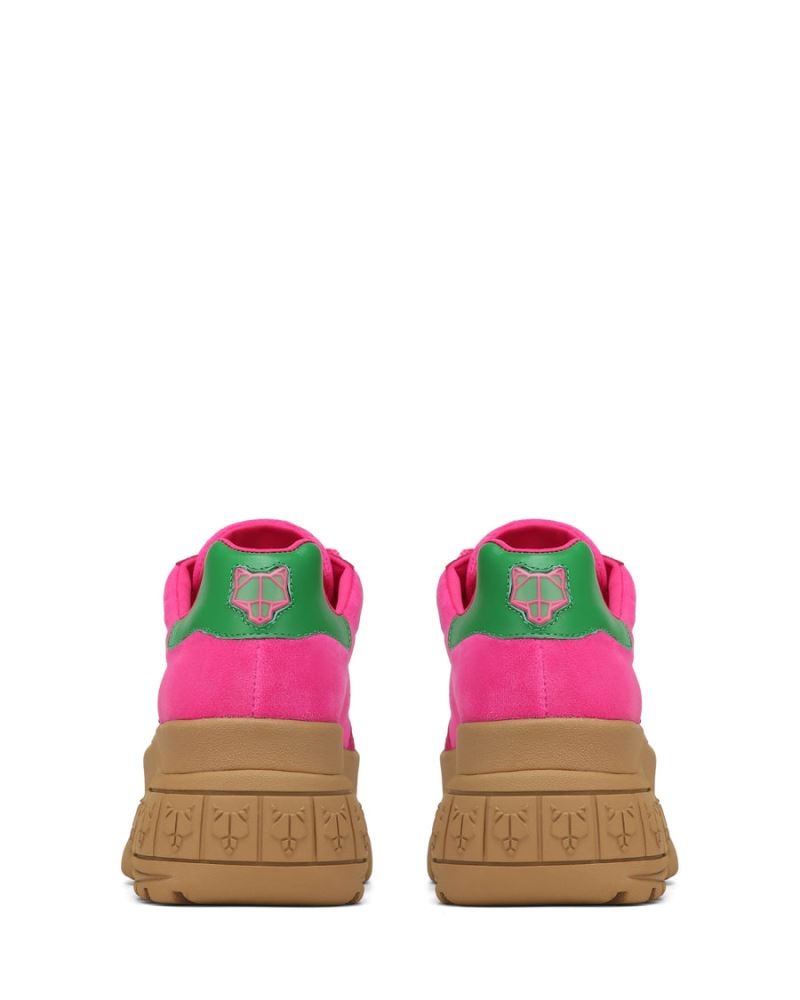 Women's Naked Wolfe Warrior Velvet Sneakers Pink | PHILIPPINES YVBDISQ92
